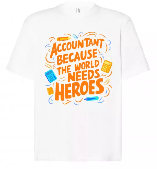 Футболка Оверсайз Accountant heroes Белый фото