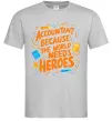 Мужская футболка Accountant heroes Серый фото