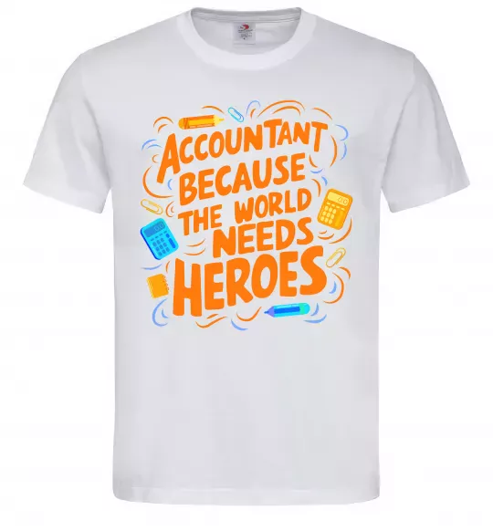 Мужская футболка Accountant heroes Белый фото