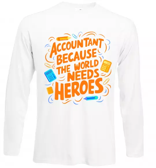 Лонгслив Accountant heroes Белый фото