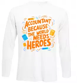 Лонгслів Accountant heroes Білий фото
