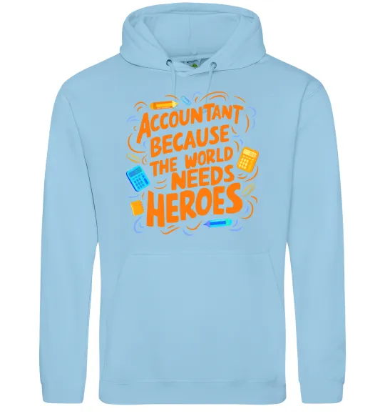 Чоловіча толстовка (худі) Accountant heroes Блакитний фото