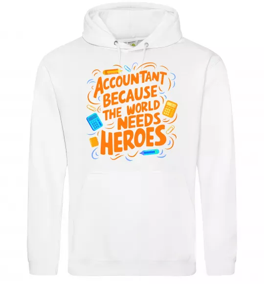 Жіноча толстовка (худі) Accountant heroes Білий фото
