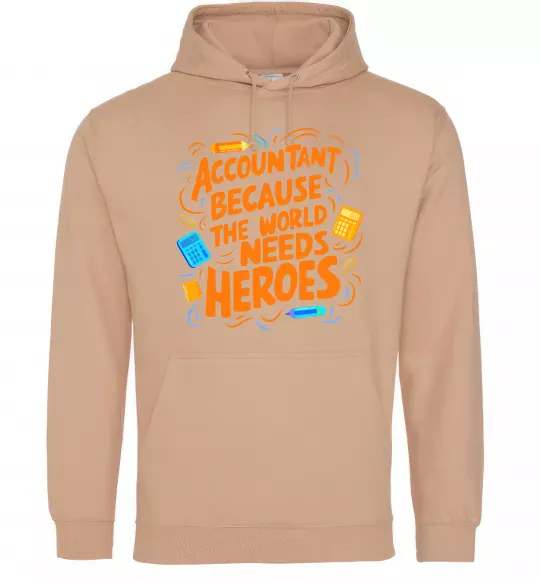 Жіноча толстовка (худі) Accountant heroes Пісочний фото