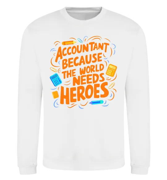 Світшот Accountant heroes Білий фото