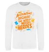 Світшот Accountant heroes Білий фото