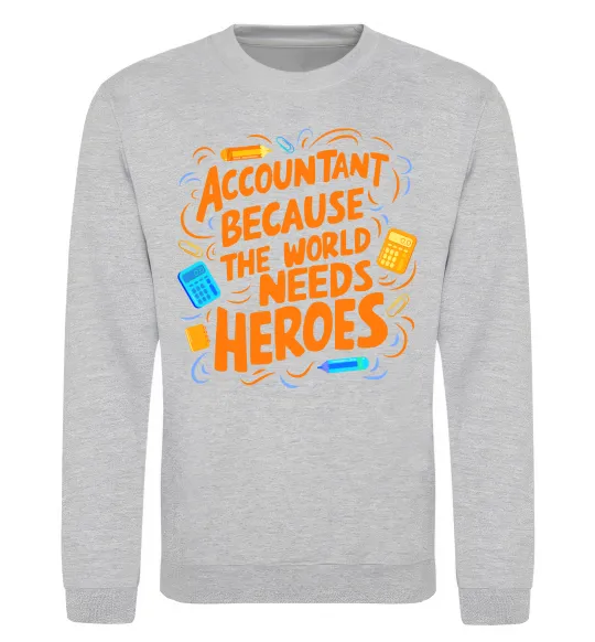 Світшот Accountant heroes Сірий меланж фото