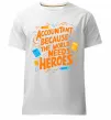 Мужская премиум футболка Accountant heroes Белый фото