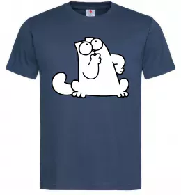 Чоловіча футболка Simon cat thinking Темно-синій фото