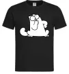 Чоловіча футболка Simon cat thinking Чорний фото