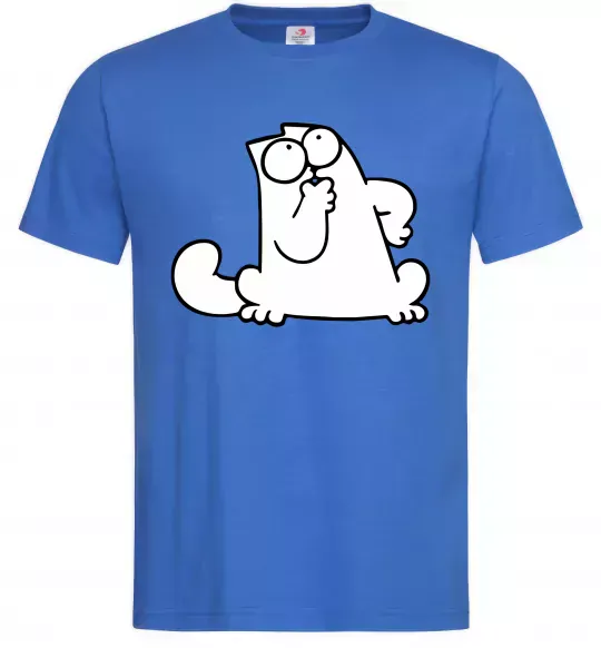 Чоловіча футболка Simon cat thinking Яскраво-синій фото