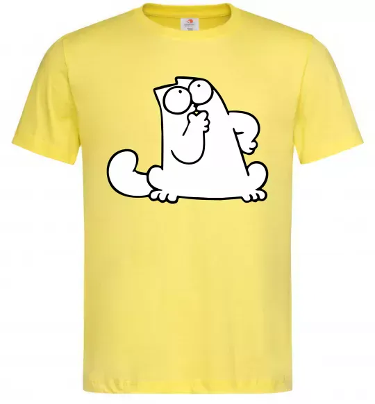 Чоловіча футболка Simon cat thinking Лимонний фото