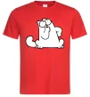 Чоловіча футболка Simon cat thinking Червоний фото