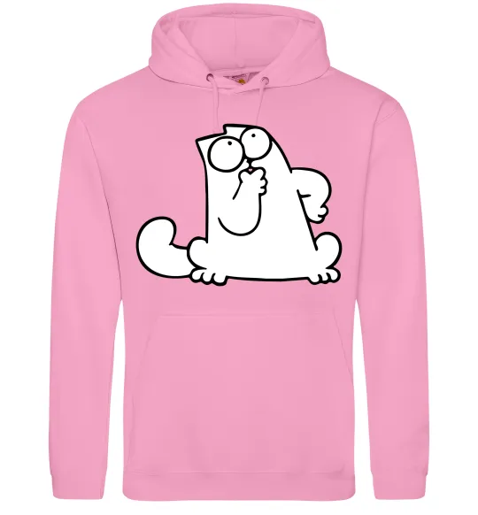 Женская толстовка (худи) Simon cat thinking Розовый фото