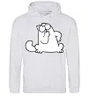 Жіноча толстовка (худі) Simon cat thinking Сірий меланж фото