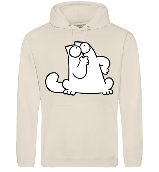 Женская толстовка (худи) Simon cat thinking Таш фото