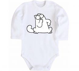 Детский боди Simon cat thinking