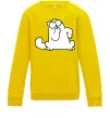 Детский Свитшот Simon cat thinking Солнечно желтый фото