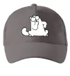 Кепка Simon cat thinking Серый фото