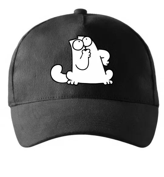 Кепка Simon cat thinking Черный фото