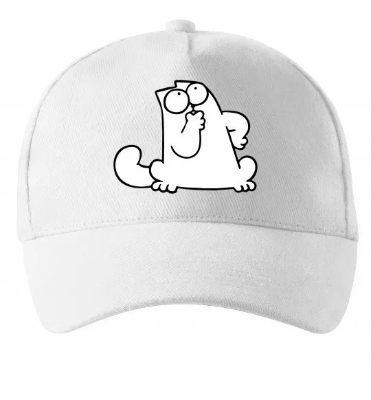 Кепка Simon cat thinking Белый фото