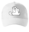 Кепка Simon cat thinking Белый фото