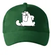 Кепка Simon cat thinking Темно-зеленый фото