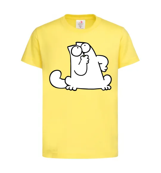 Детская футболка Simon cat thinking Лимонный фото