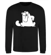 Свитшот Simon cat thinking Черный фото