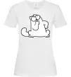 Женская футболка Simon cat thinking Белый фото