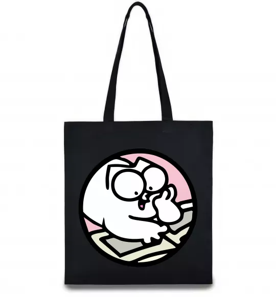 Эко-сумка Кіт Саймон читає Черный фото