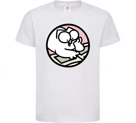 Дитяча футболка Кіт Саймон читає Білий фото