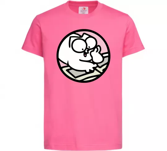 Дитяча футболка Кіт Саймон читає Яскраво-рожевий фото