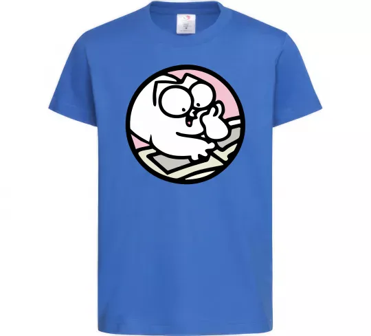 Дитяча футболка Кіт Саймон читає Яскраво-синій фото