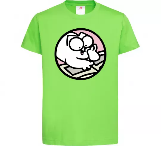 Дитяча футболка Кіт Саймон читає Лаймовий фото