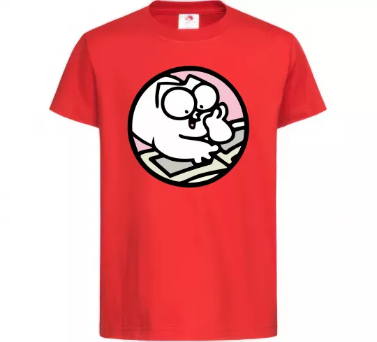 Дитяча футболка Кіт Саймон читає Червоний фото