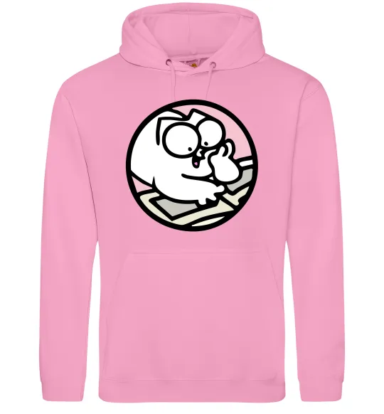 Женская толстовка (худи) Кіт Саймон читає Розовый фото