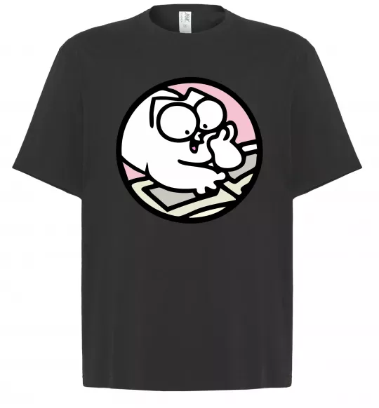 Футболка Оверсайз Кіт Саймон читає Чорний фото