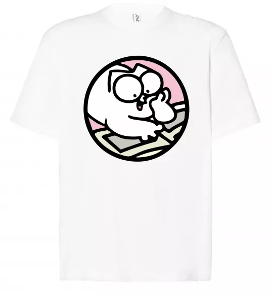 Футболка Оверсайз Кіт Саймон читає Білий фото