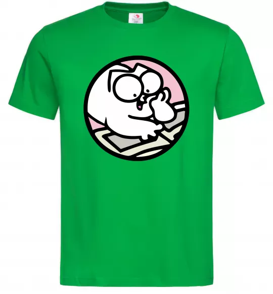 Чоловіча футболка Кіт Саймон читає Зелений фото