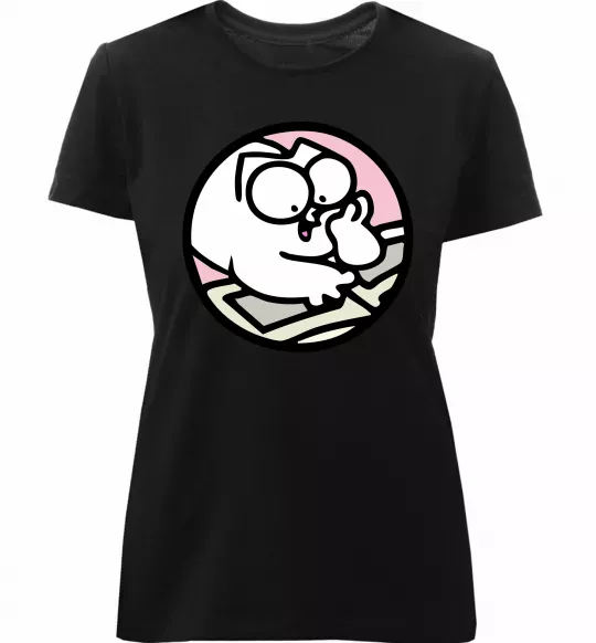 Жіноча преміум футболка Кіт Саймон читає Чорний фото