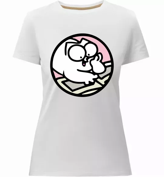 Жіноча преміум футболка Кіт Саймон читає Білий фото