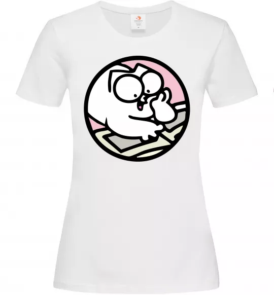 Жіноча футболка Кіт Саймон читає Білий фото