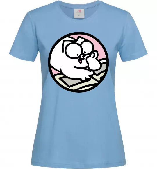 Жіноча футболка Кіт Саймон читає Блакитний фото