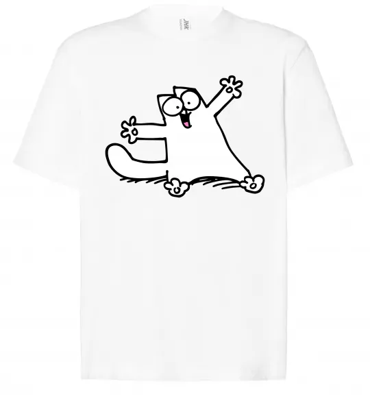 Футболка Оверсайз Саймон кіт Білий фото