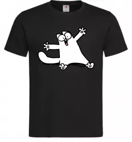 Чоловіча футболка Саймон кіт Чорний фото