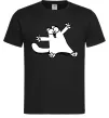 Чоловіча футболка Саймон кіт Чорний фото