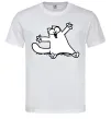 Чоловіча футболка Саймон кіт Білий фото