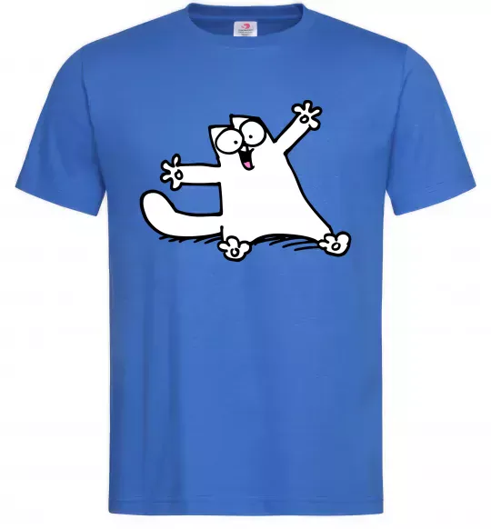 Чоловіча футболка Саймон кіт Яскраво-синій фото