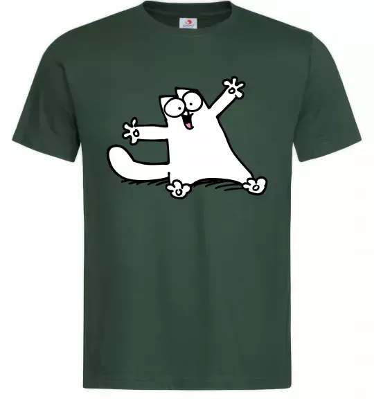 Чоловіча футболка Саймон кіт Темно-зелений фото